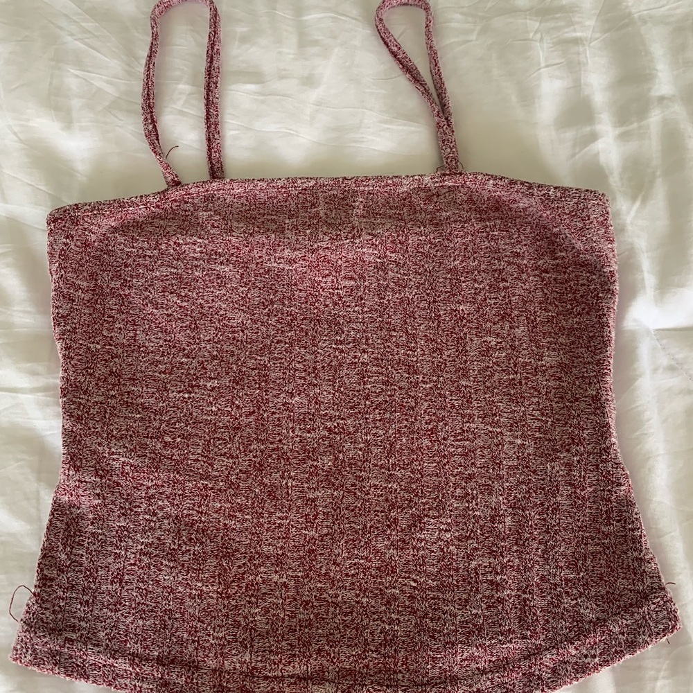 SHEIN camisole crop top, burgundy